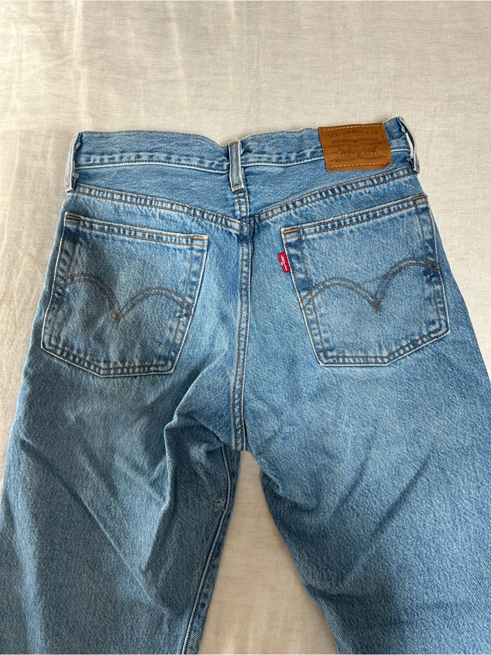 Levi's Light Blue 501 wedgie straight  Fit Jeans